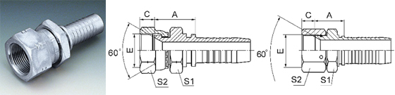 Фитинги JIS Komatsu исполнения 0 градусов
