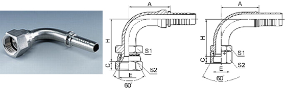 Фитинги JIS Komatsu исполнения 90 градусов